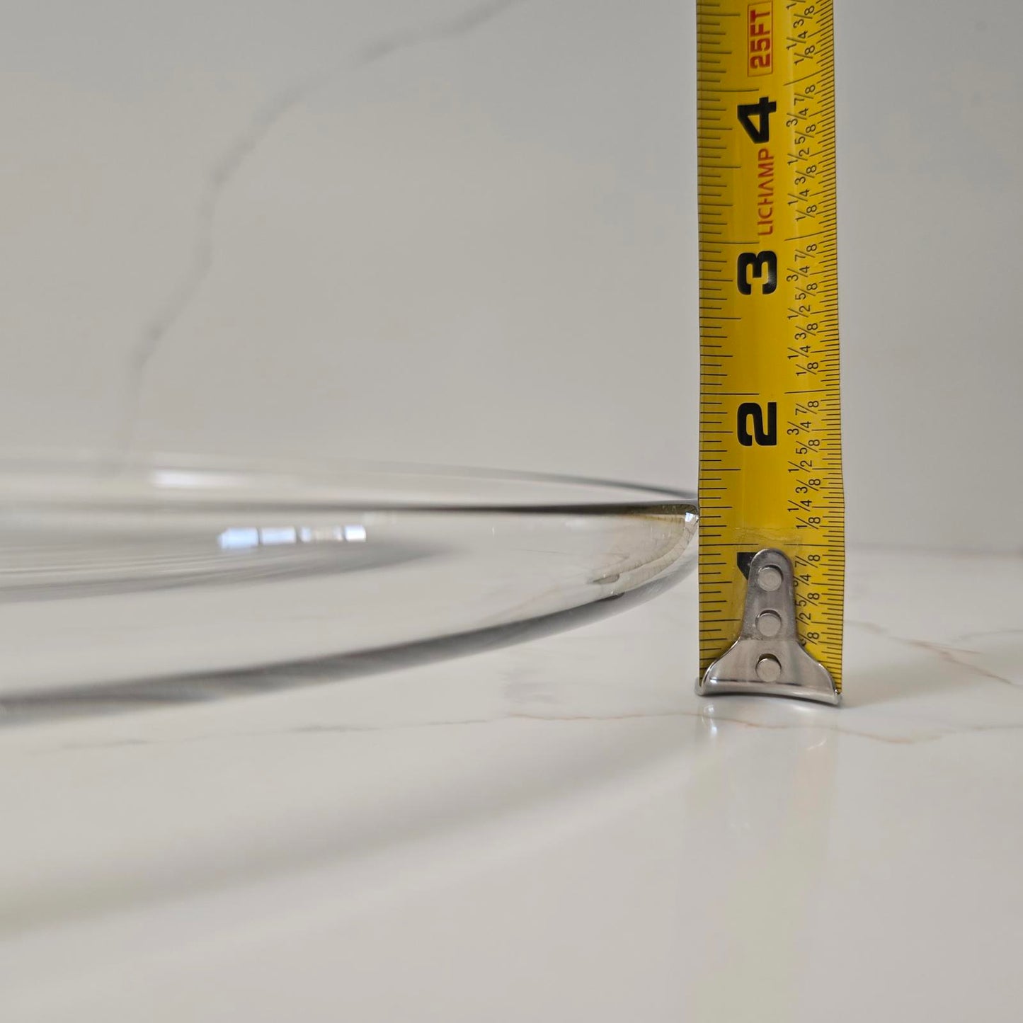 Vintage Glass Platter with Circular Ribbed Center