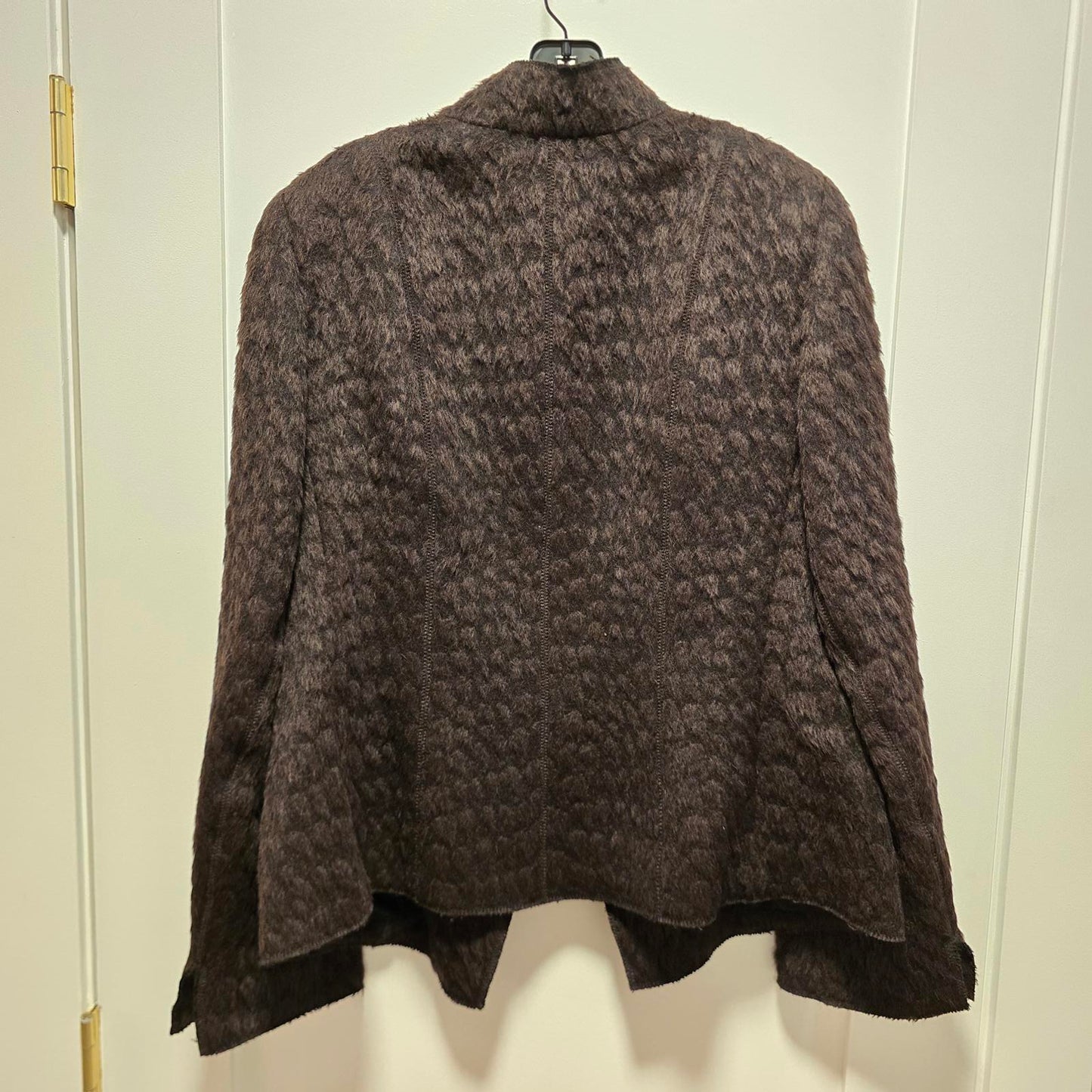 Akris Women's Fitted Brown Alpaca/Wool Blend Jacket - size 16