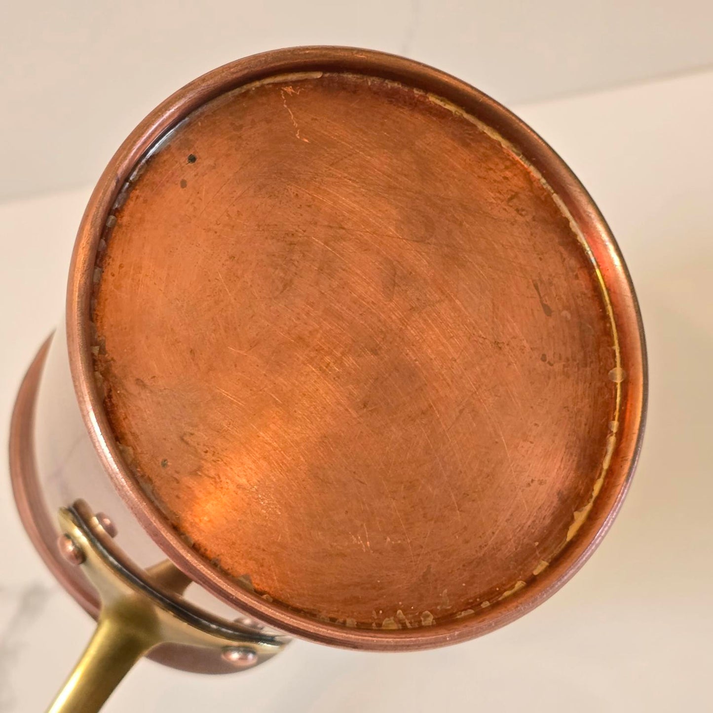 Vintage Copper Cider Measure/Ladle with Brass Accents and Handle