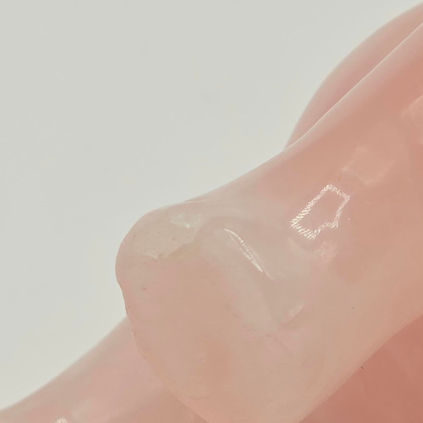 Vintage Rose Quartz Crystal Elephant Sculpture
