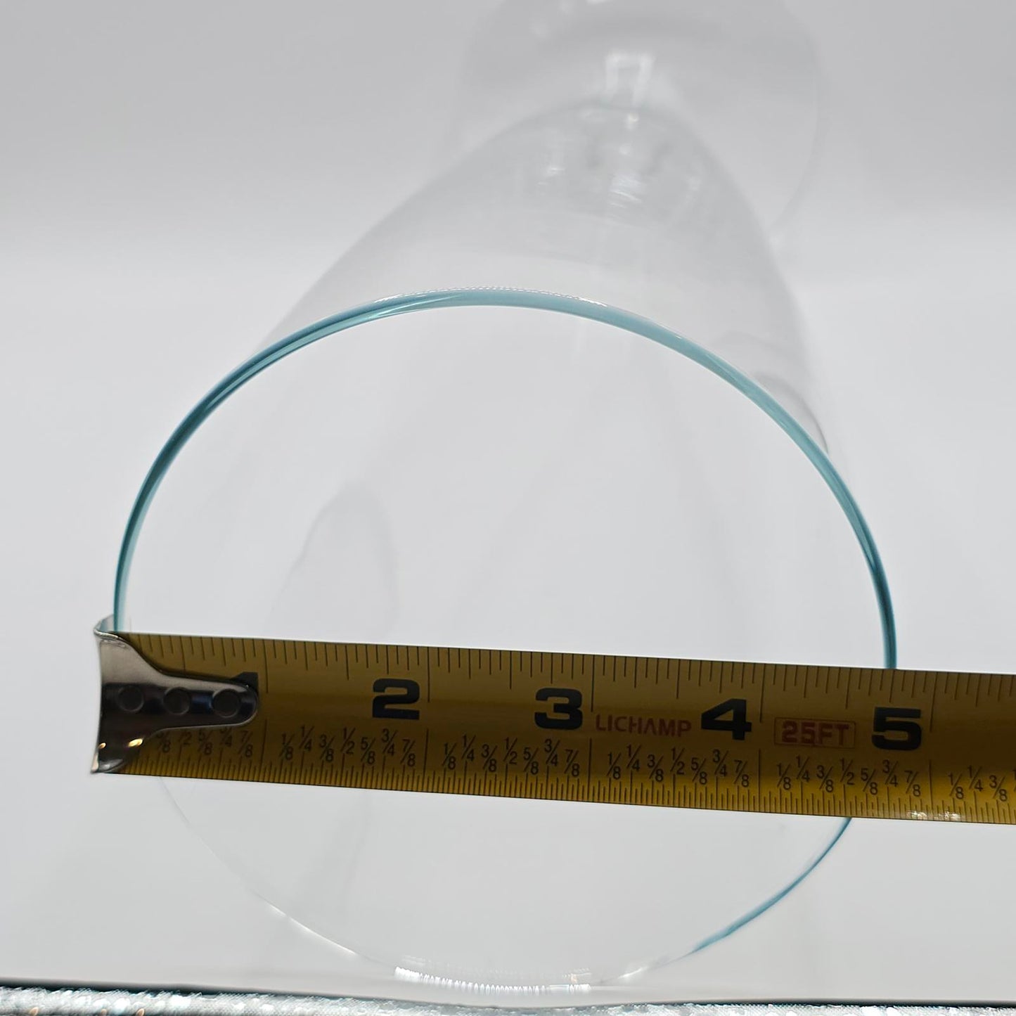 Large Crystal Glass Trumpet Vase