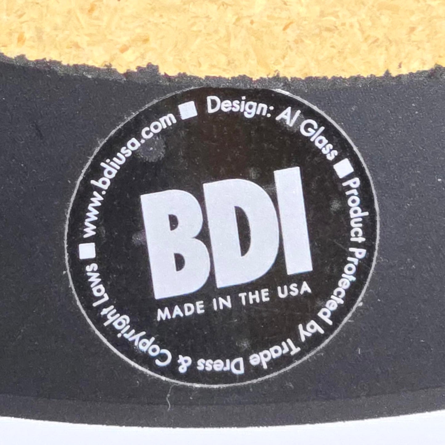 Vintage 1990's Post-Modern BDI Round Frosted Mirror