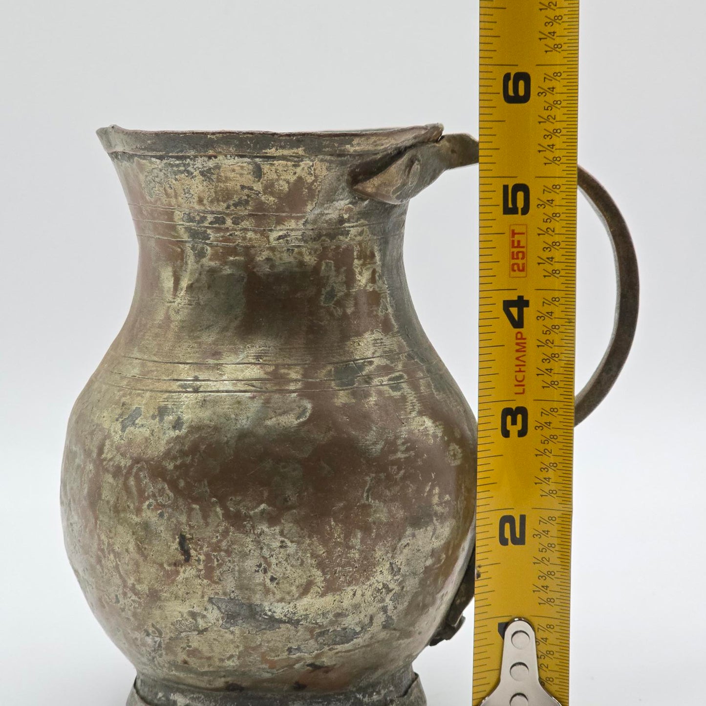 Antique/Vintage Hand-Crafted Brass Water Jug/Pitcher