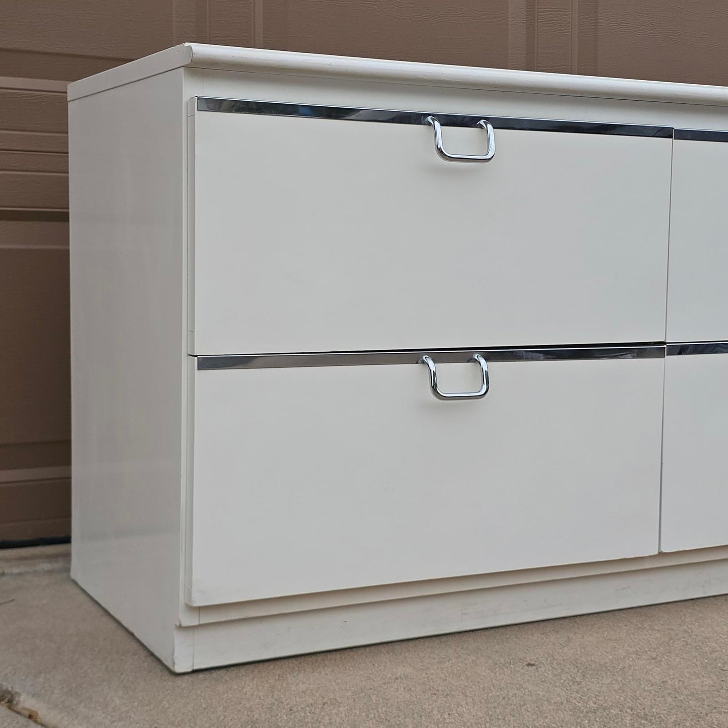 Lane Post Modern Dresser with Chrome Accents