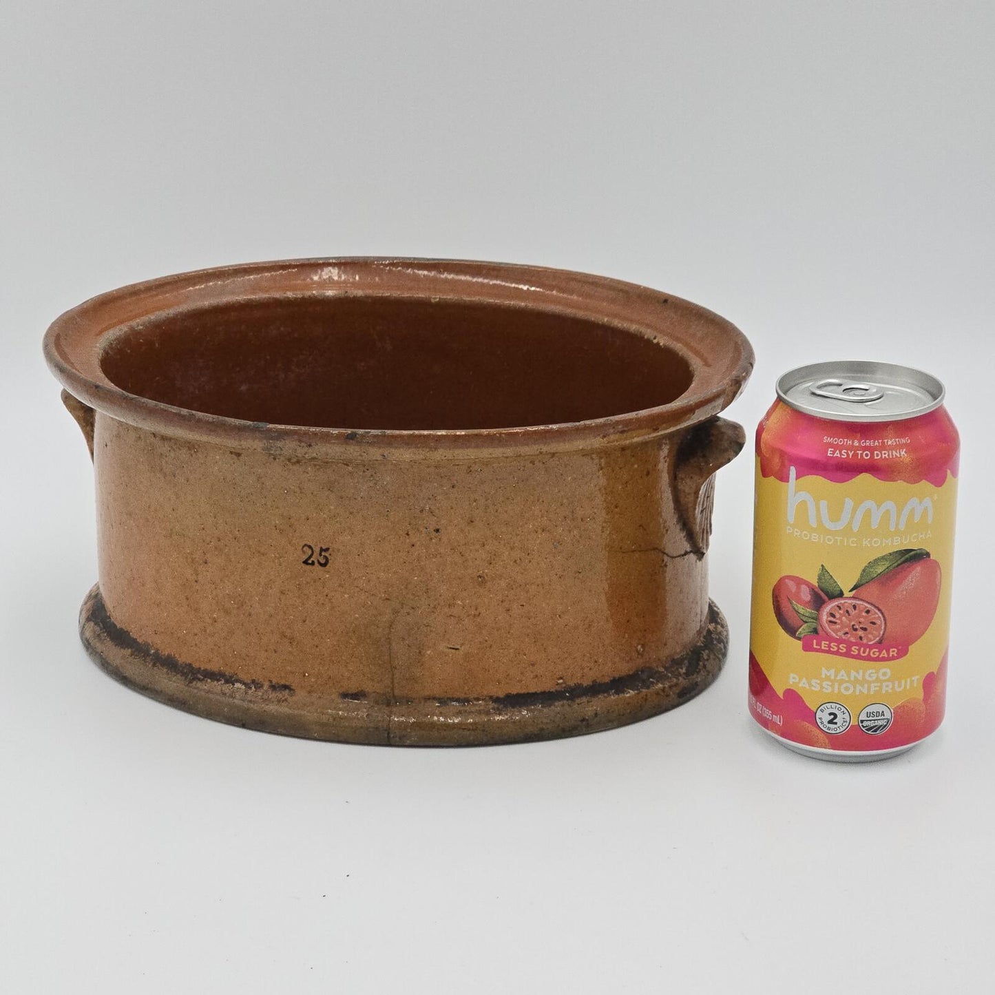 Vintage/Antique French Terracotta/Redware Tureen w/o Lid