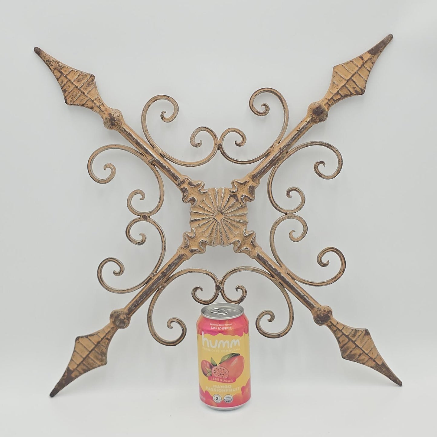Vintage Fleur De Lis/Cross Metal Wall Art