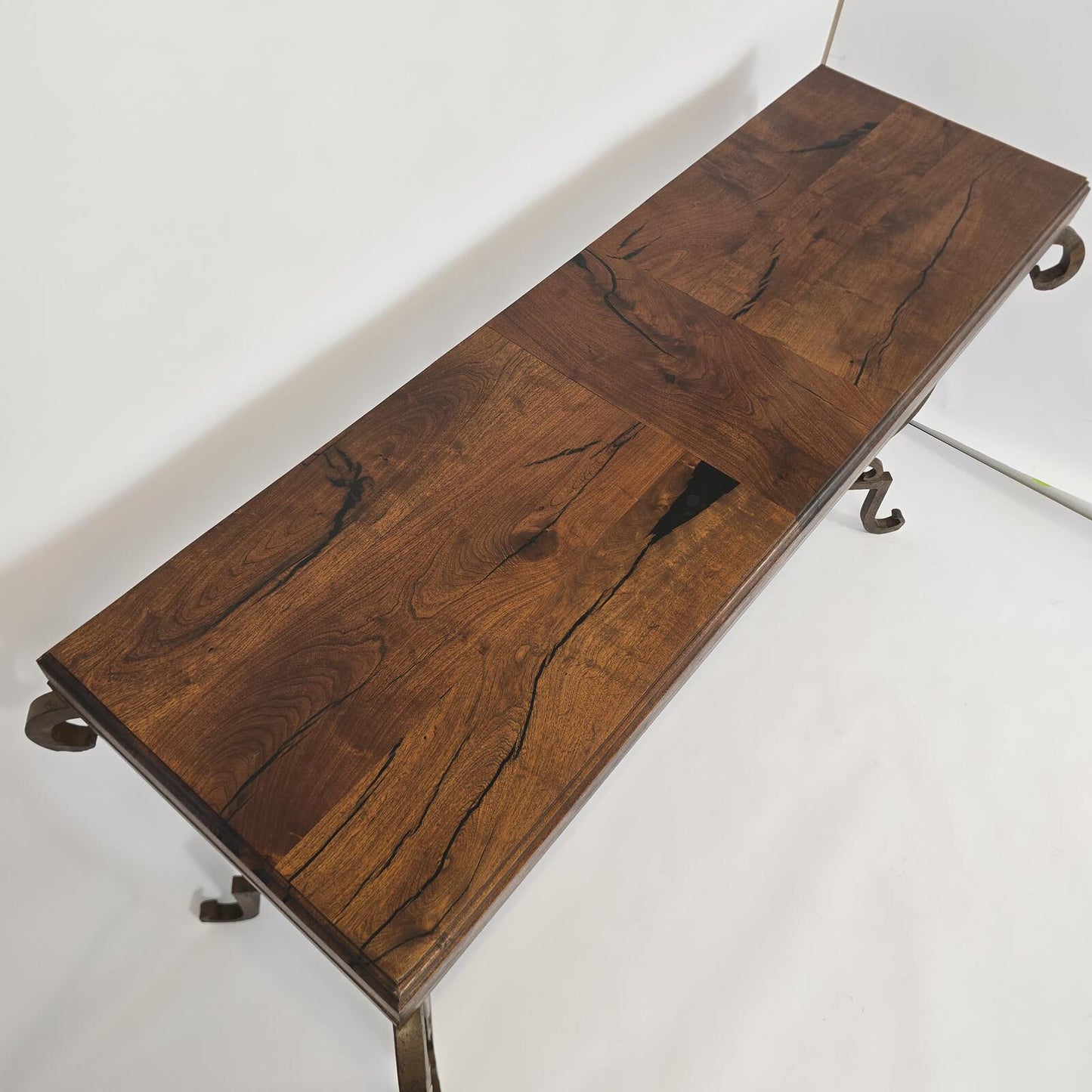 Mexports by Susana Molina Mesquite Wood and Iron Console Table