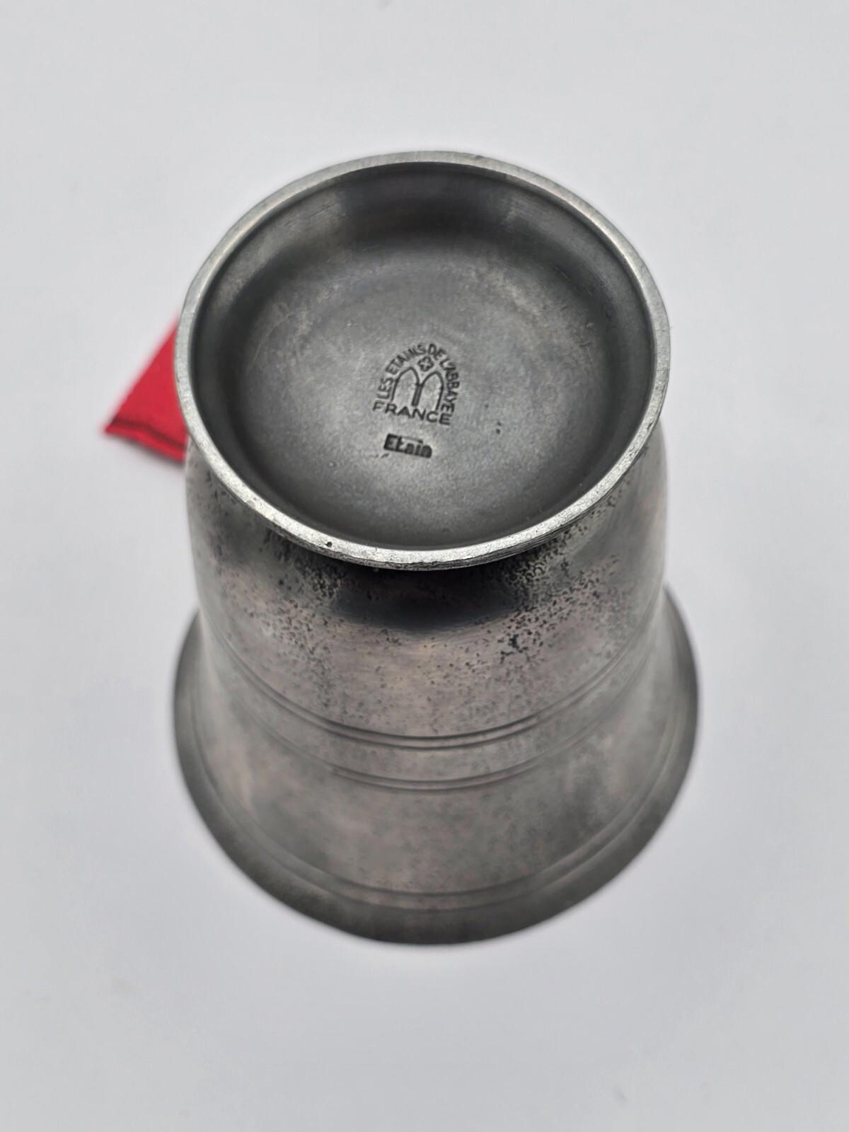 Solid French Pewter Pitcher