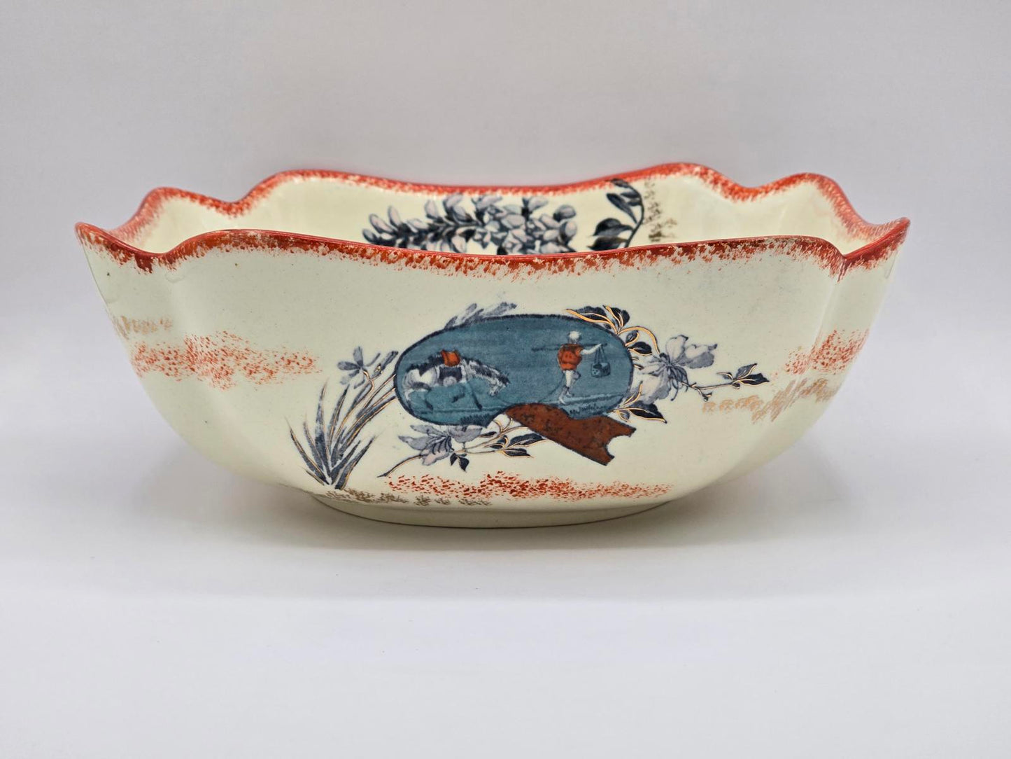 Antique Keller & Guerin "Ecrans" Faience Bowl