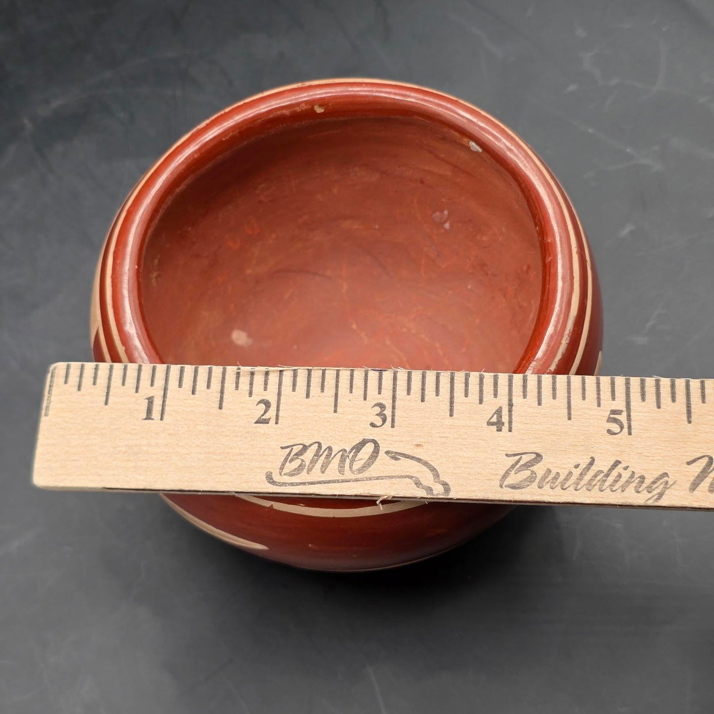 Vintage Santa Clara Pueblo Redware Bowl