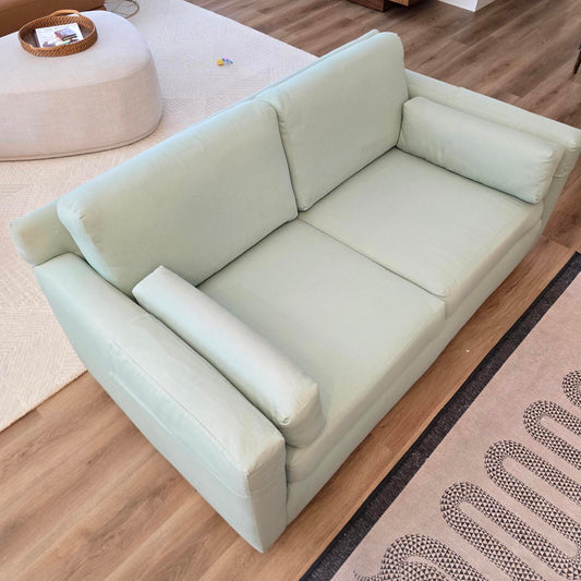 Custom Lt. Green Loveseat