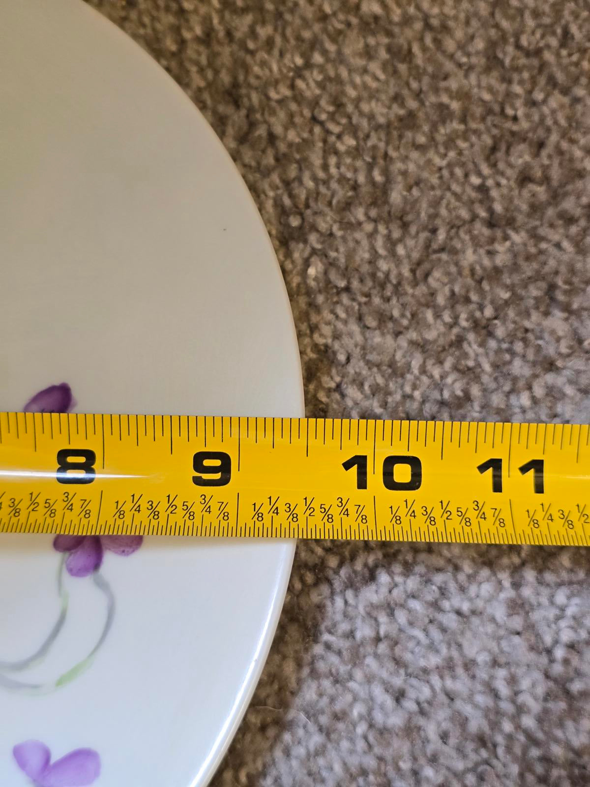 Vintage Hand-Painted Floral Plate