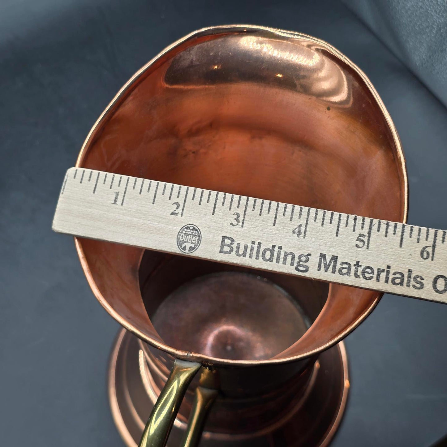 Vintage Solid Copper and Brass Pitcher