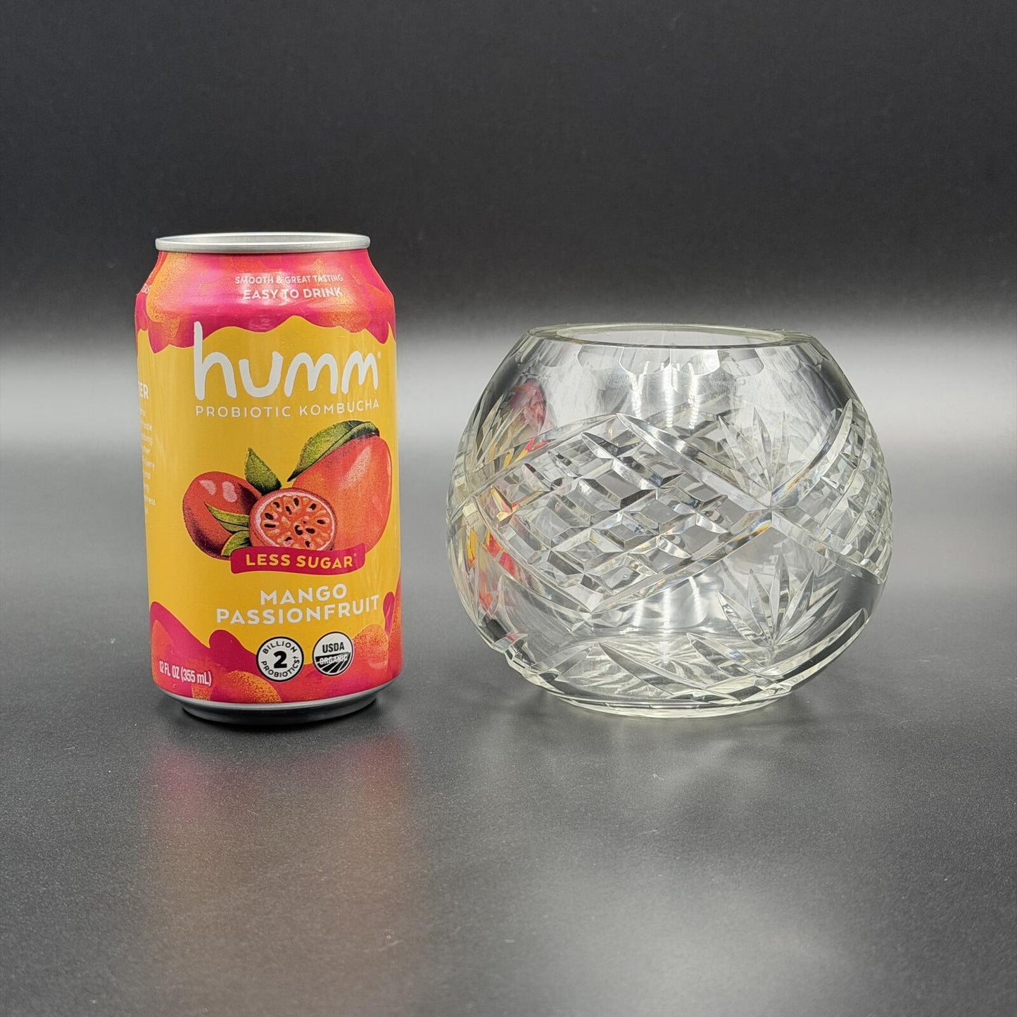 Vintage European Crystal Rose Bowl