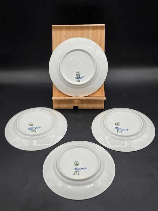 Royal Copenhagen Blue Fluted Half Lace Bread and Butter Plates