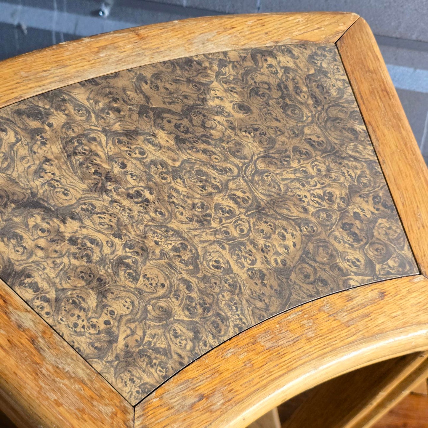 Vintage McGuire Oak Curved Side Tables/Stools