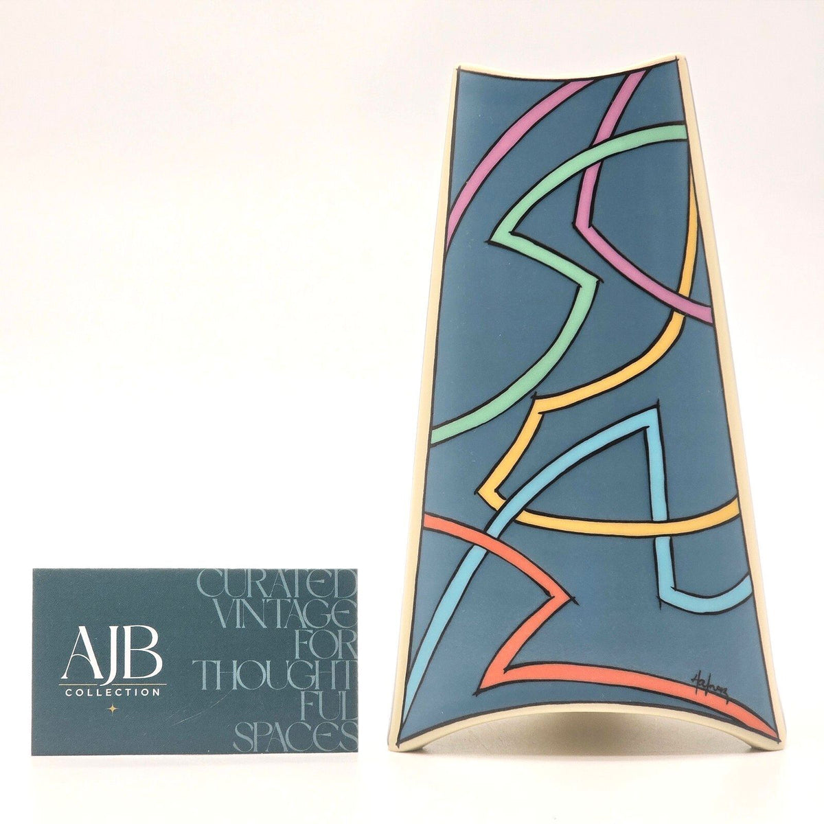 Vintage Rosenthal Studio Line Dorothy Hafner Flash Triangular Vase 1980s