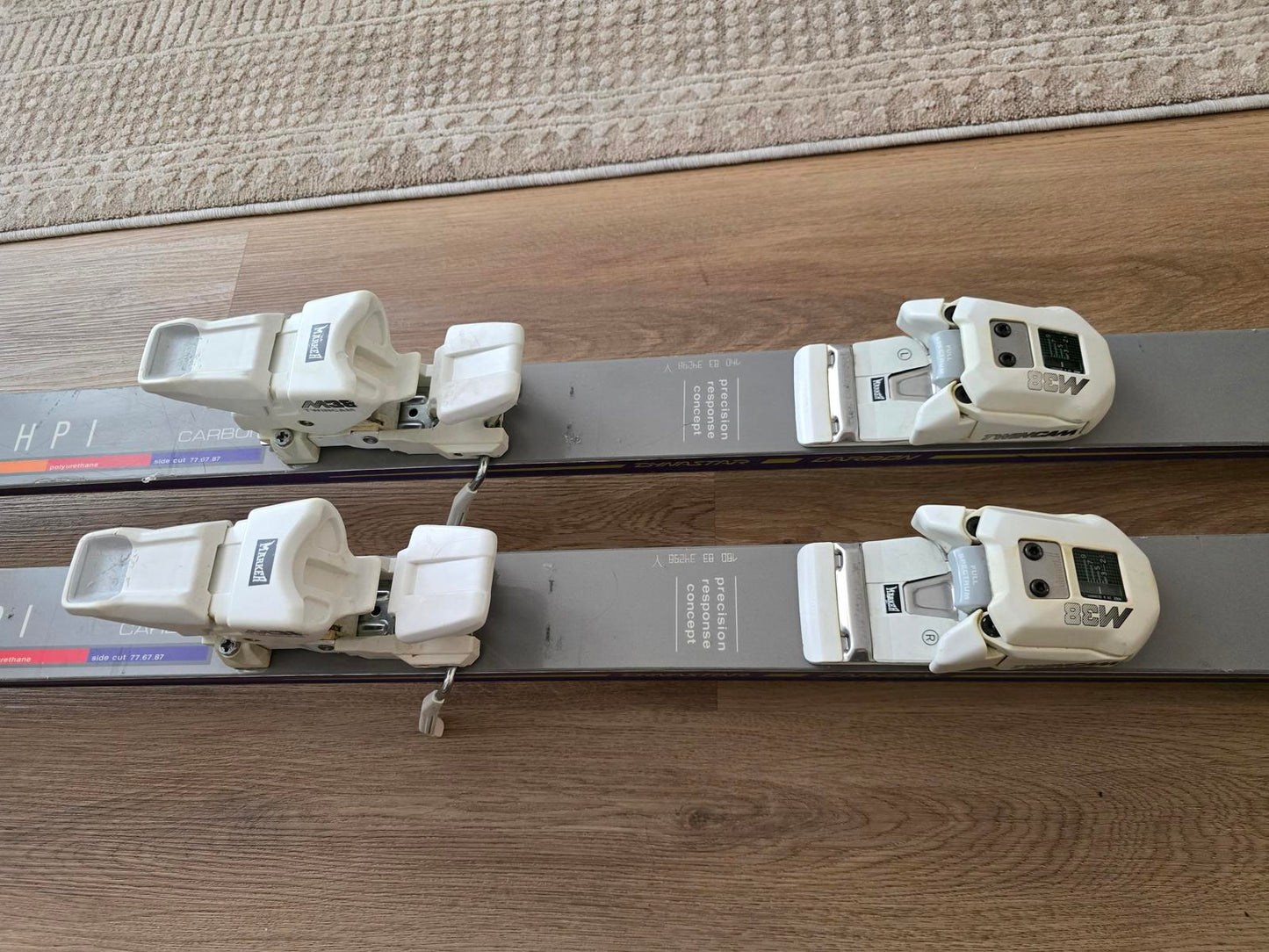 Dynastar Carbon Skis w/ M38 Bindings, Poles and Case - 180cm