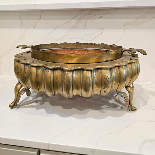 Antique 19th Century Turkish Brass and Copper Brazier