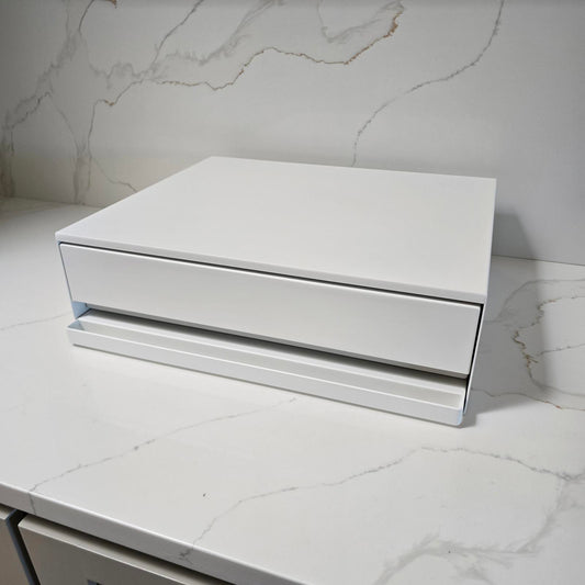 Yamazaki Home Tower Kitchen Appliance Stand With Drawer And Pull-Out Shelf