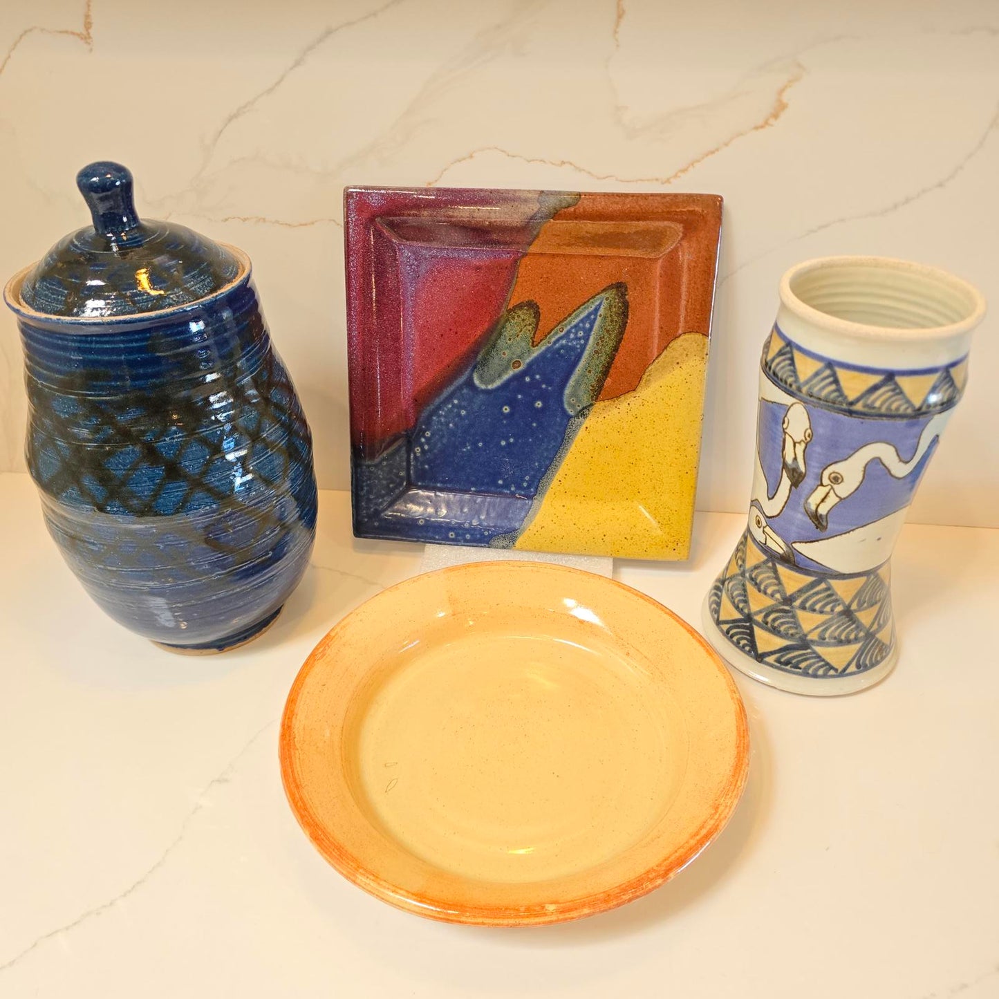 Studio Art Pottery- Fun Flamingos