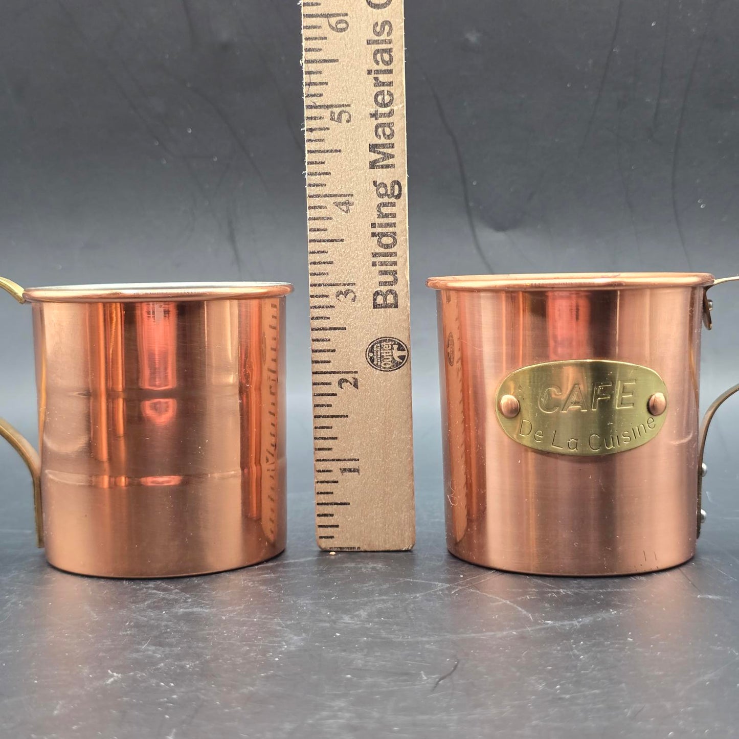 Vintage Set of Copper and Brass Mugs