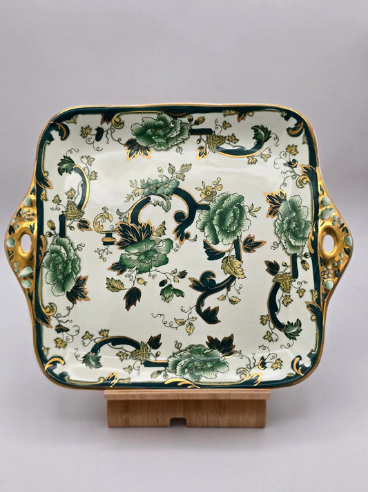 Vintage Mason's "Chartreuse" Square Serving Dish