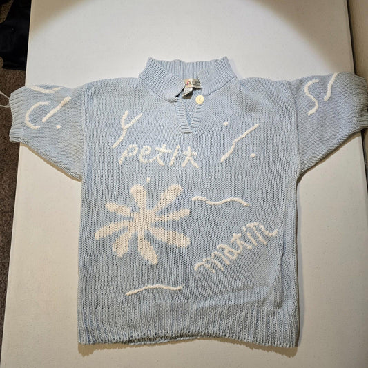 Chaus Small Women's Short Sleeve Sweater - Blue