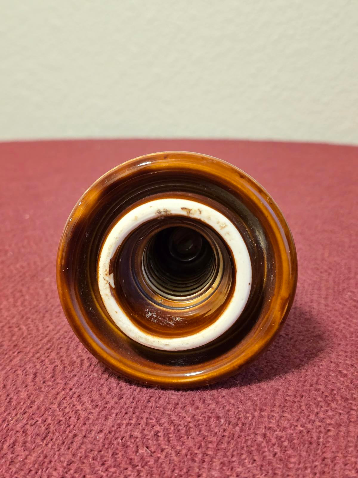 Vintage Brown Porcelain Lapp Insulator