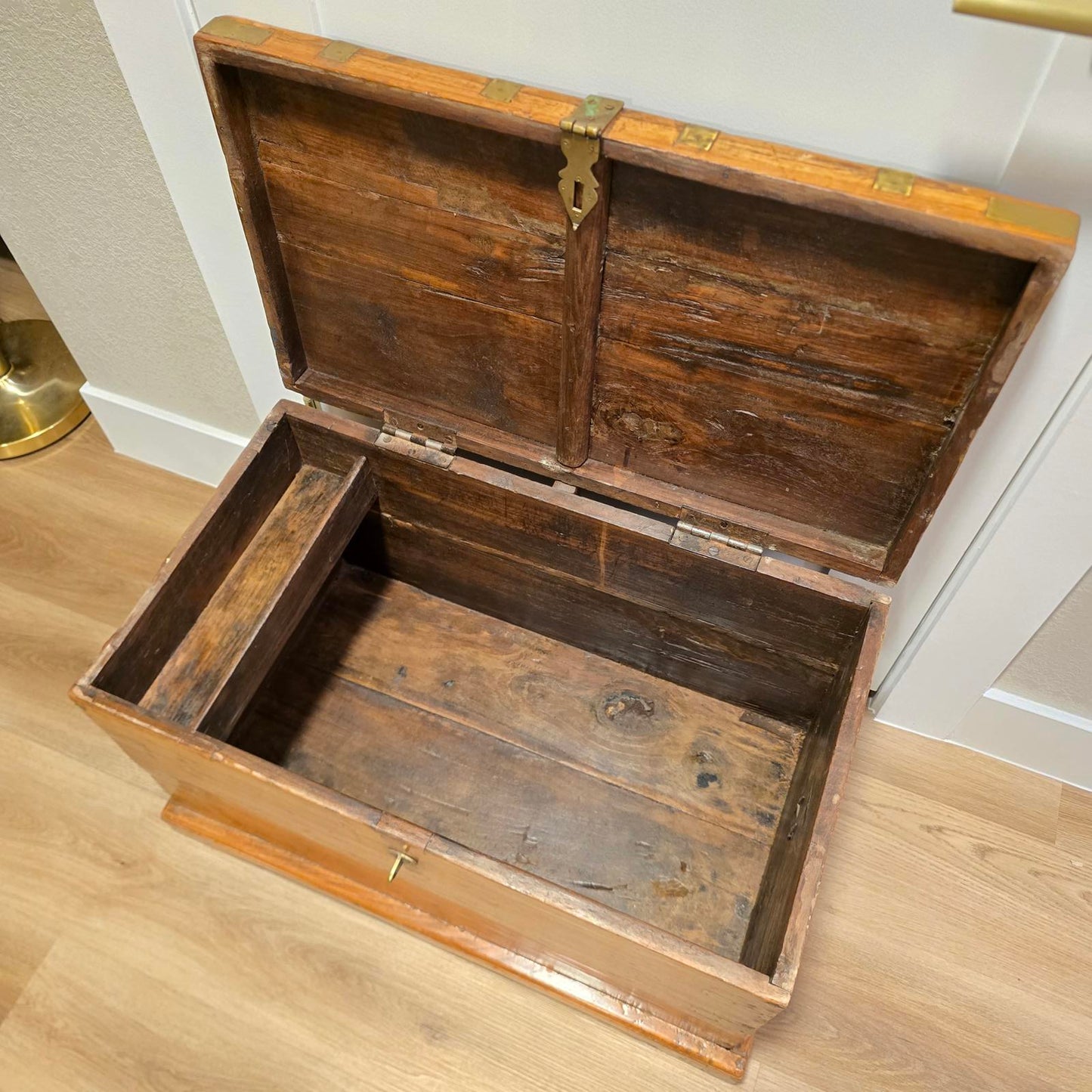 Vintage/Antique Campaign-Naval Travel Trunk