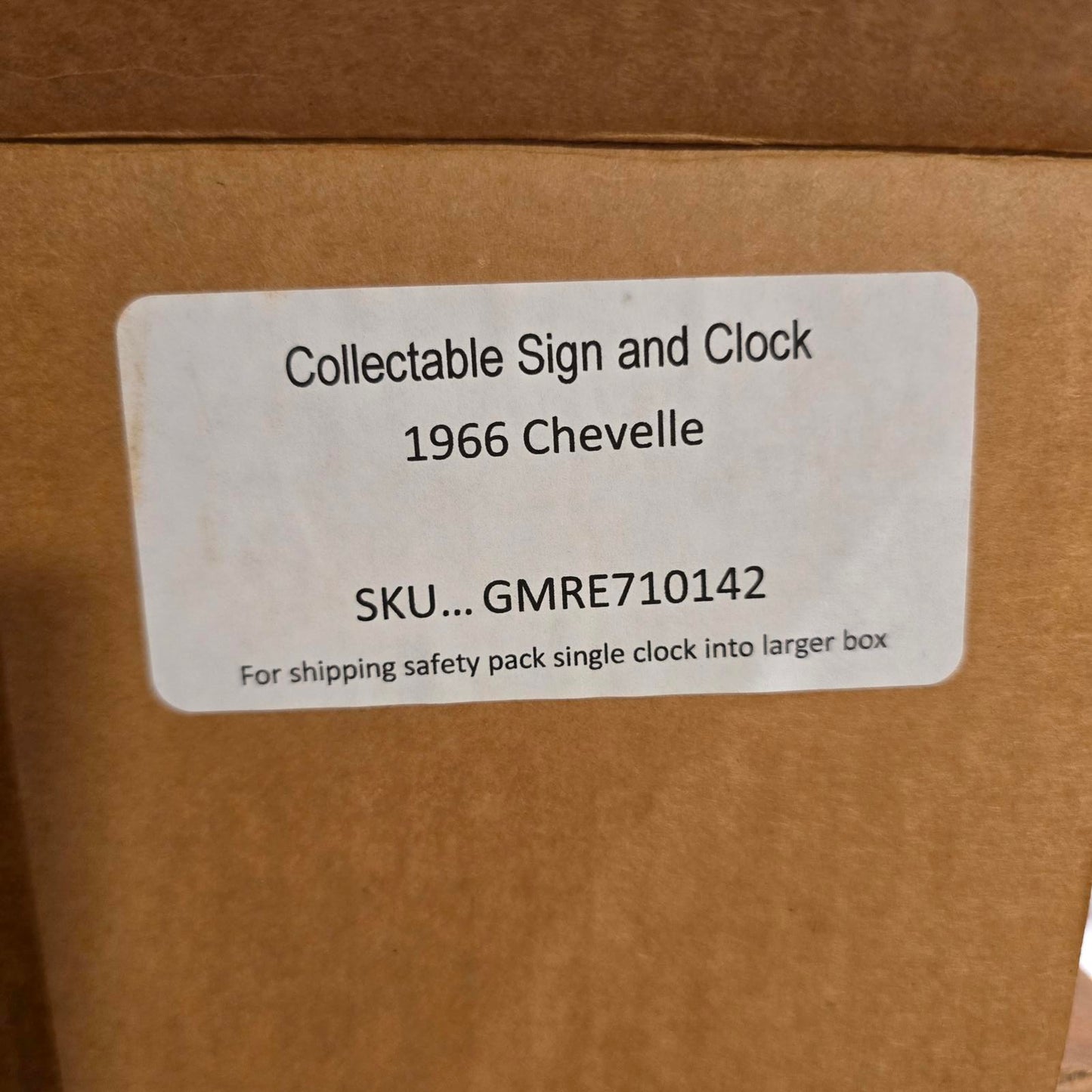 Backlit LED Clock- 1966 Black Chevrolet Chevelle