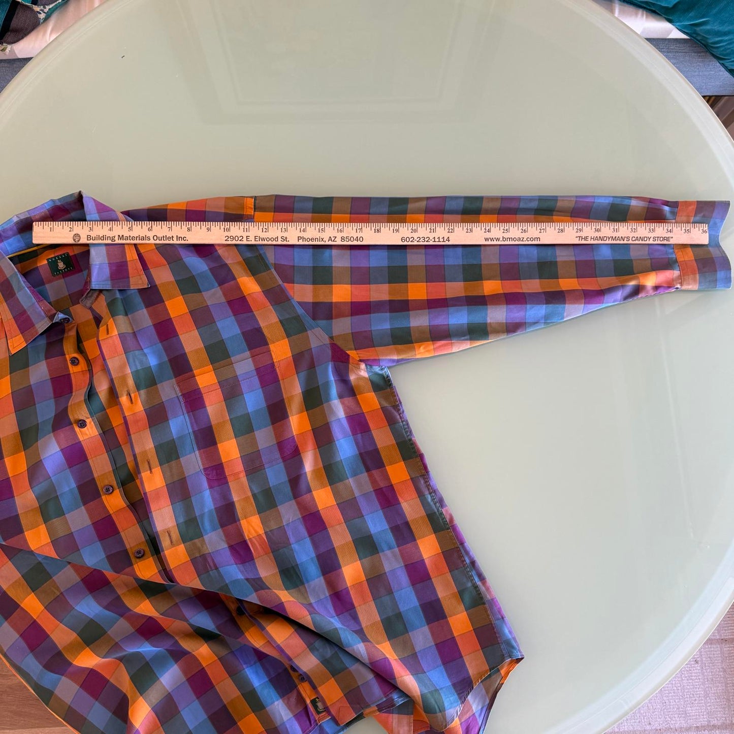 Robert Talbott Men's Multicolor Plaid Long Sleeve Shirt