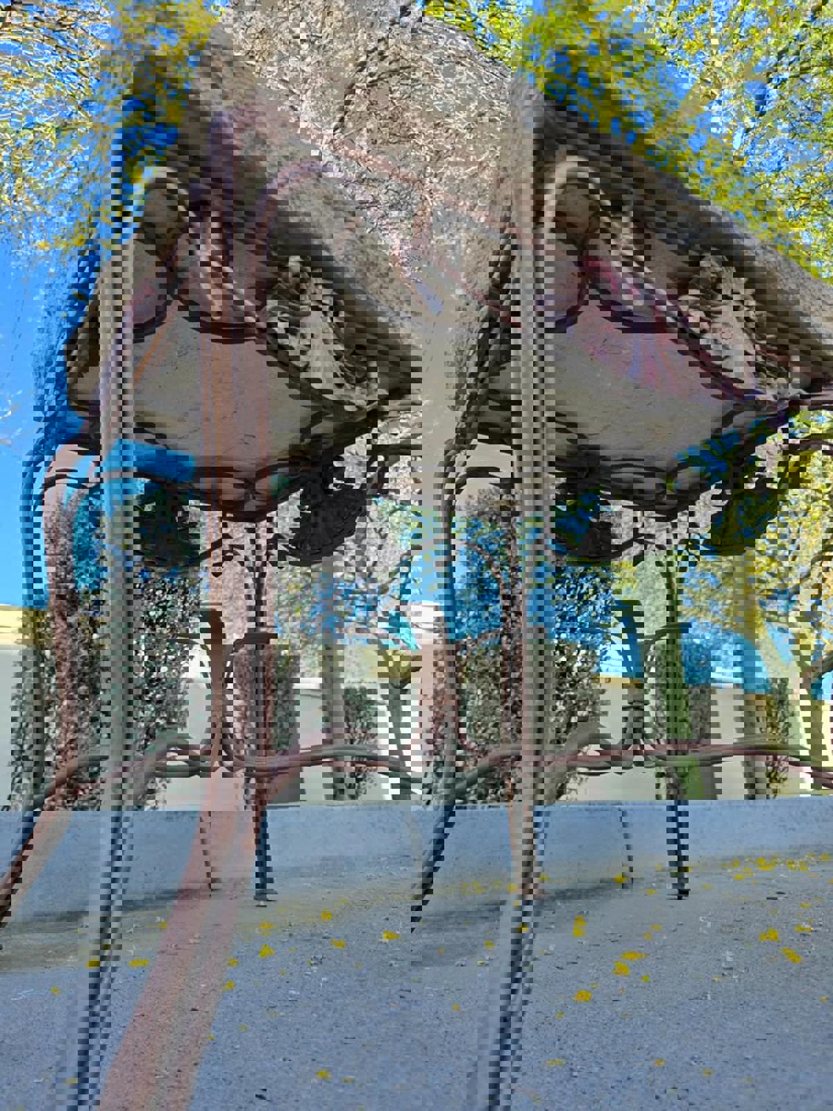 Travertine Side Table - Indoors or Outdoors