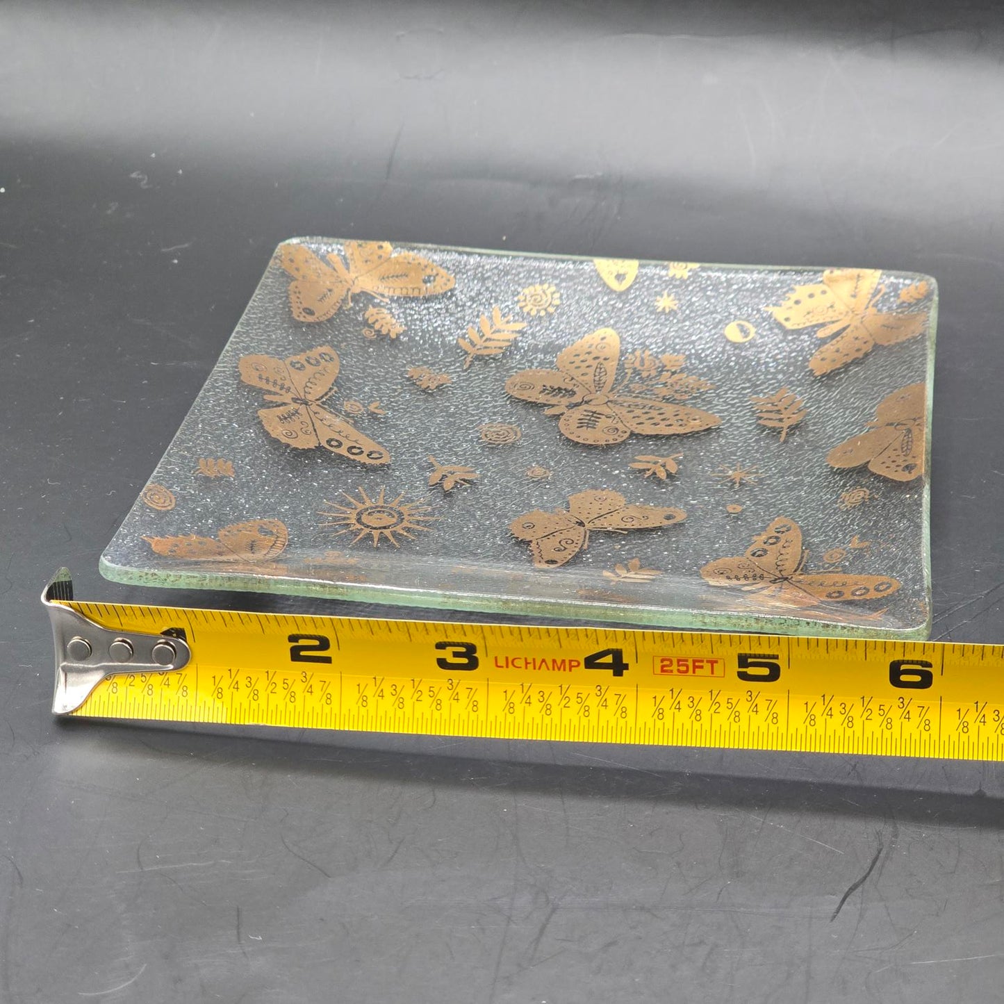 Vintage George Briard MCM Whimsical Butterfly Glass Serving Piece