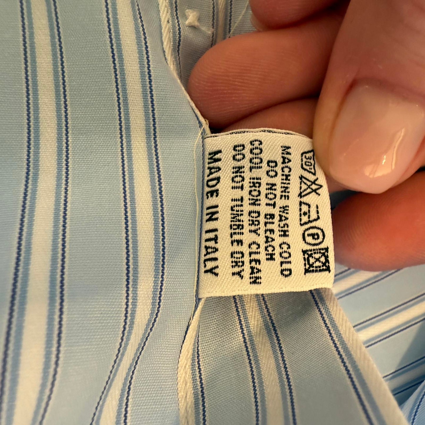 Canali Blue Striped Men's Dress Shirt