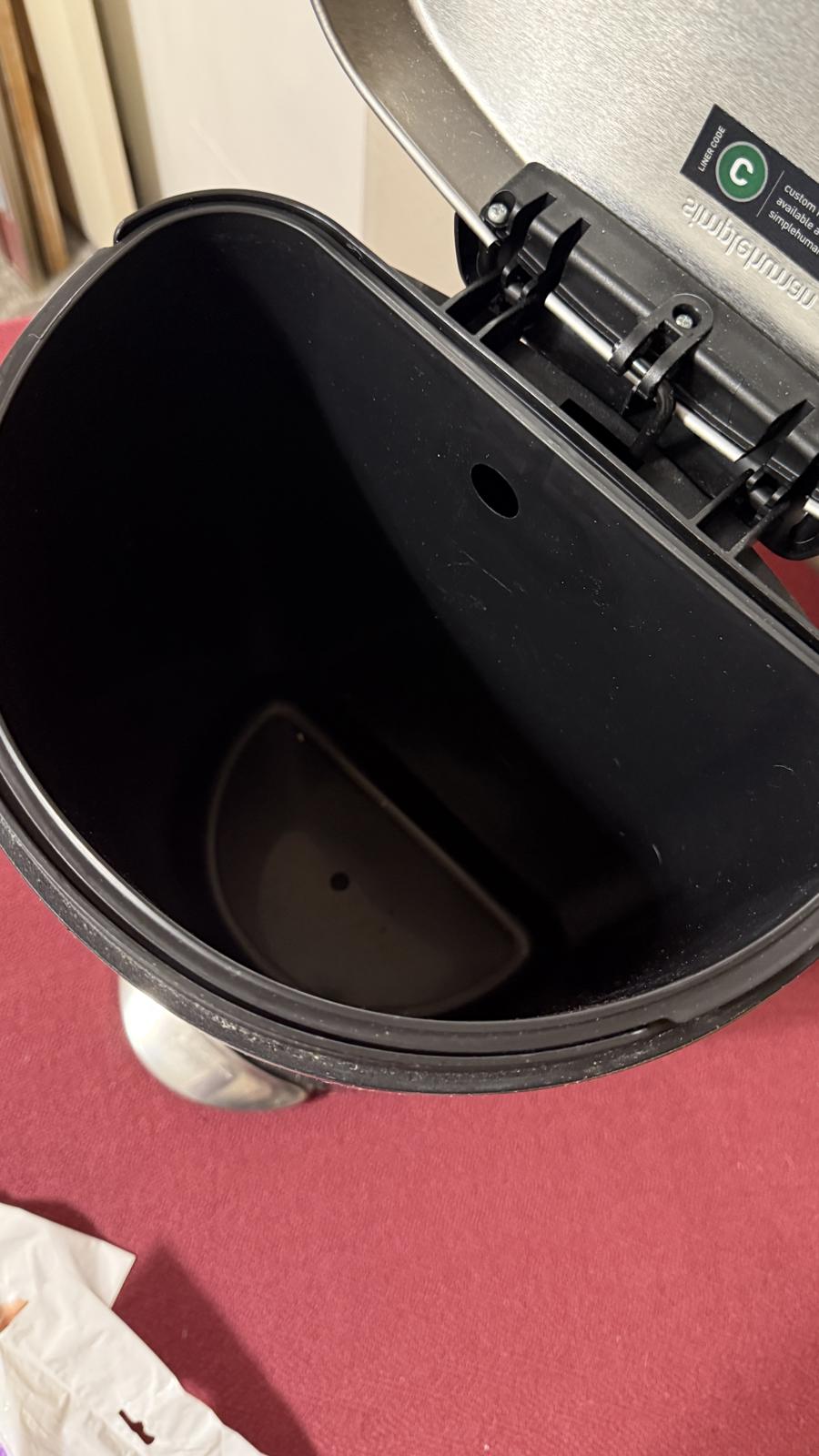 SimpleHuman 2.6 Gallon Half-Round Waste Basket and 60 Drawstring Trash Bags