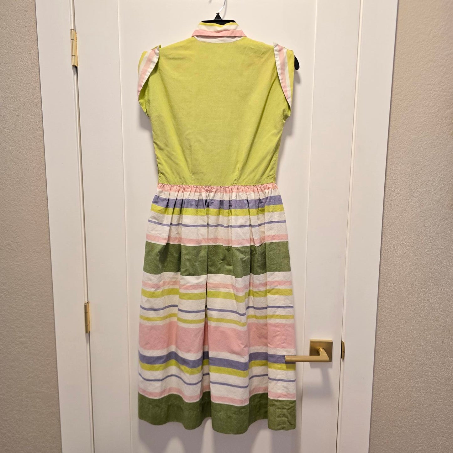 Vintage Hand-Sewn Junior Girls Dress Green