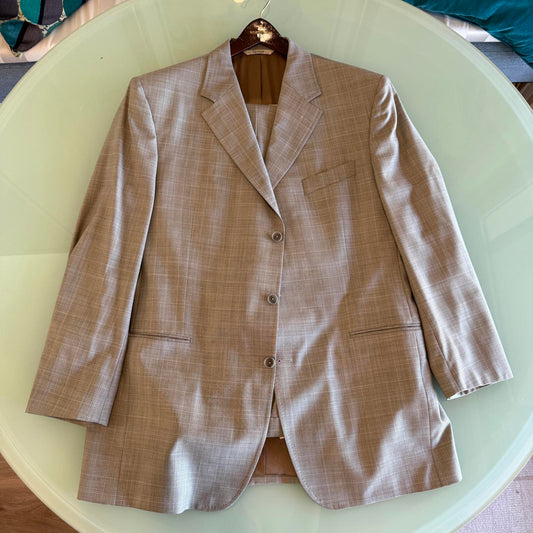Faconnable Designer Men's Light Taupe Suit