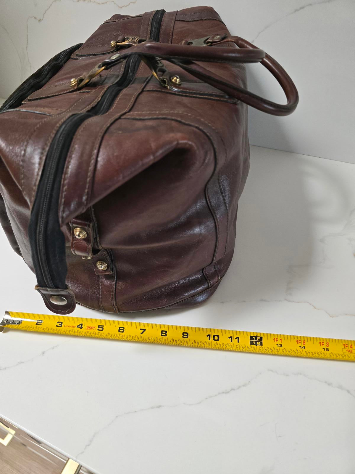Vintage Bric's Leather Duffel Bag