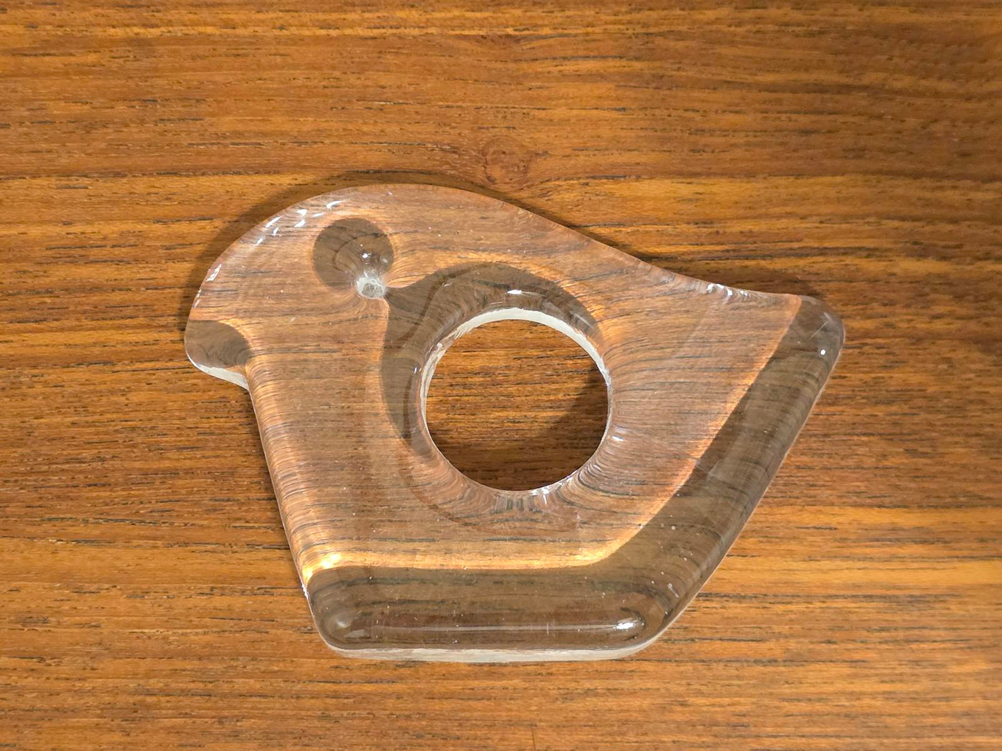 Vintage MCM Pukeberg Sweden Glass Napkin Ring/Egg Holders