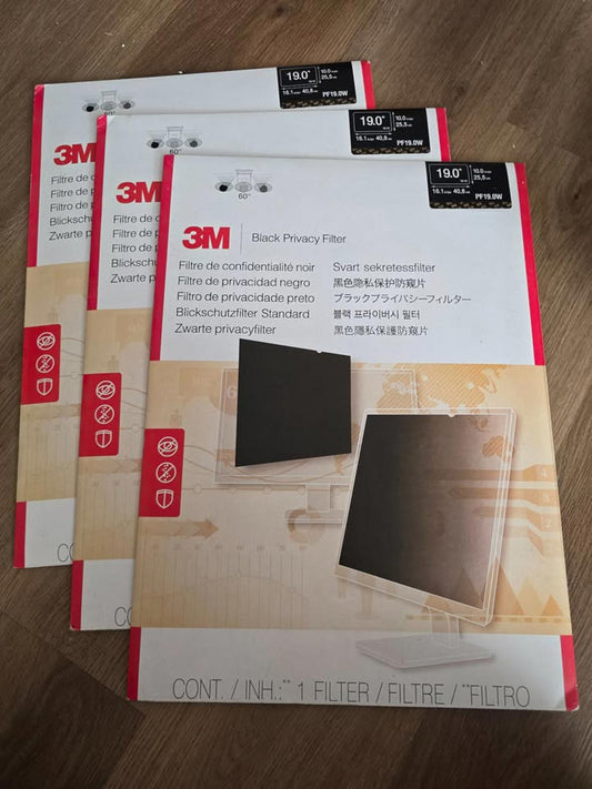Black Privacy Filter for 19" Monitors by 3M