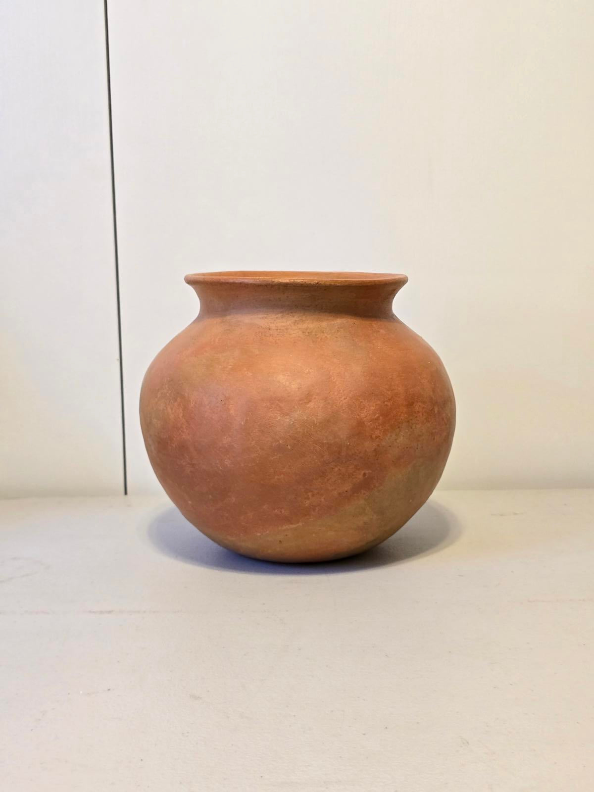 Vintage Mexican Handcrafted, Pit-Fired Olla or Pot