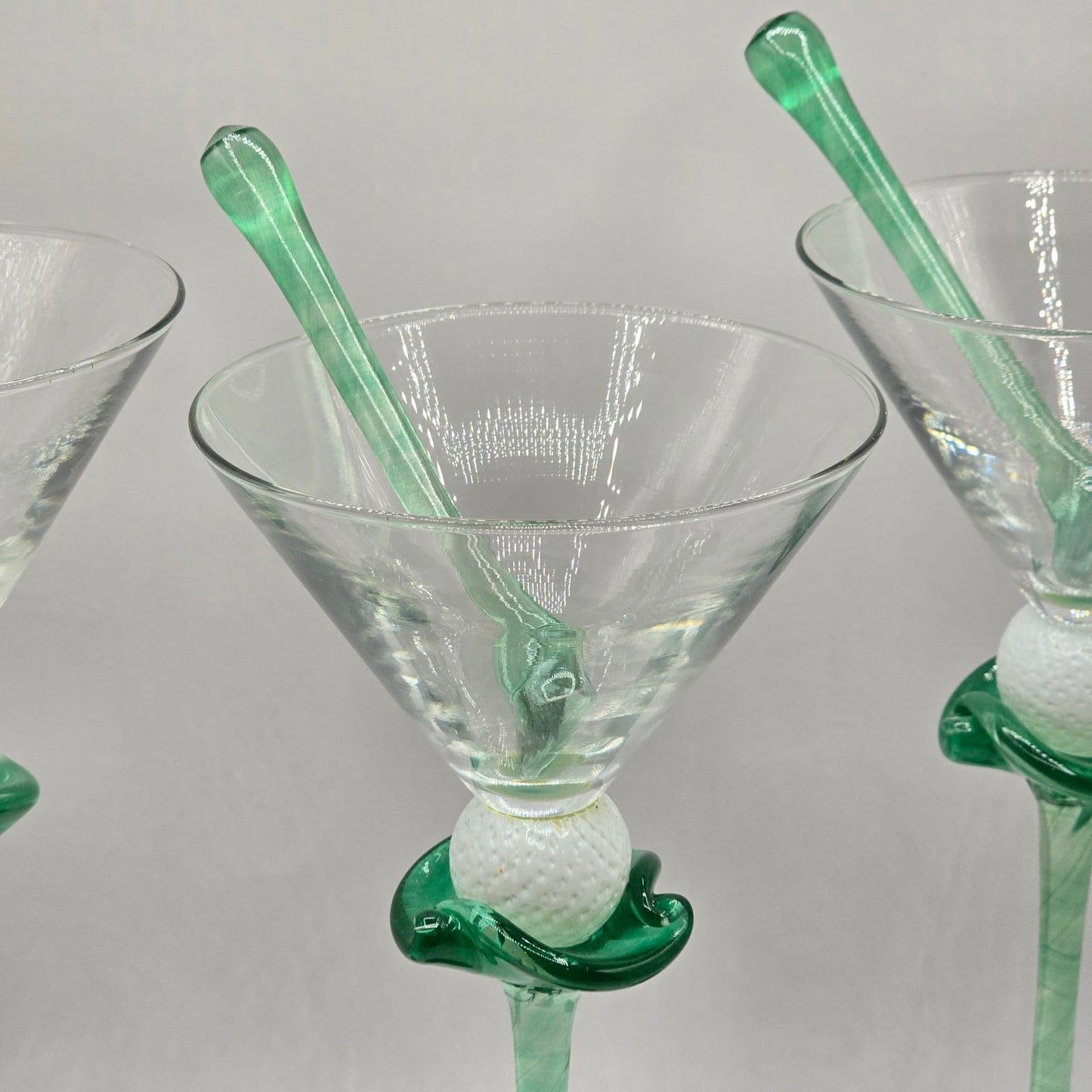 Vintage Bri'oni Golf Ball Glasses and Rare Swizzle Sticks