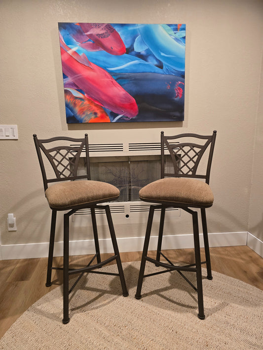 Minson Corporation Swivel Bar Height Stools - Set of 2