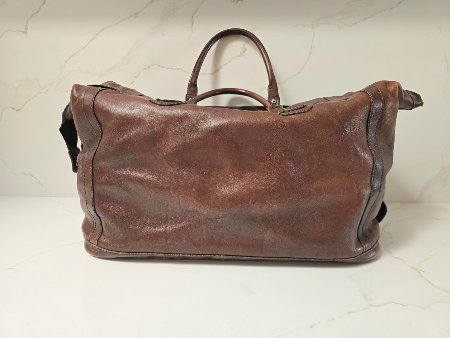 Vintage Bric's Leather Duffle Bag