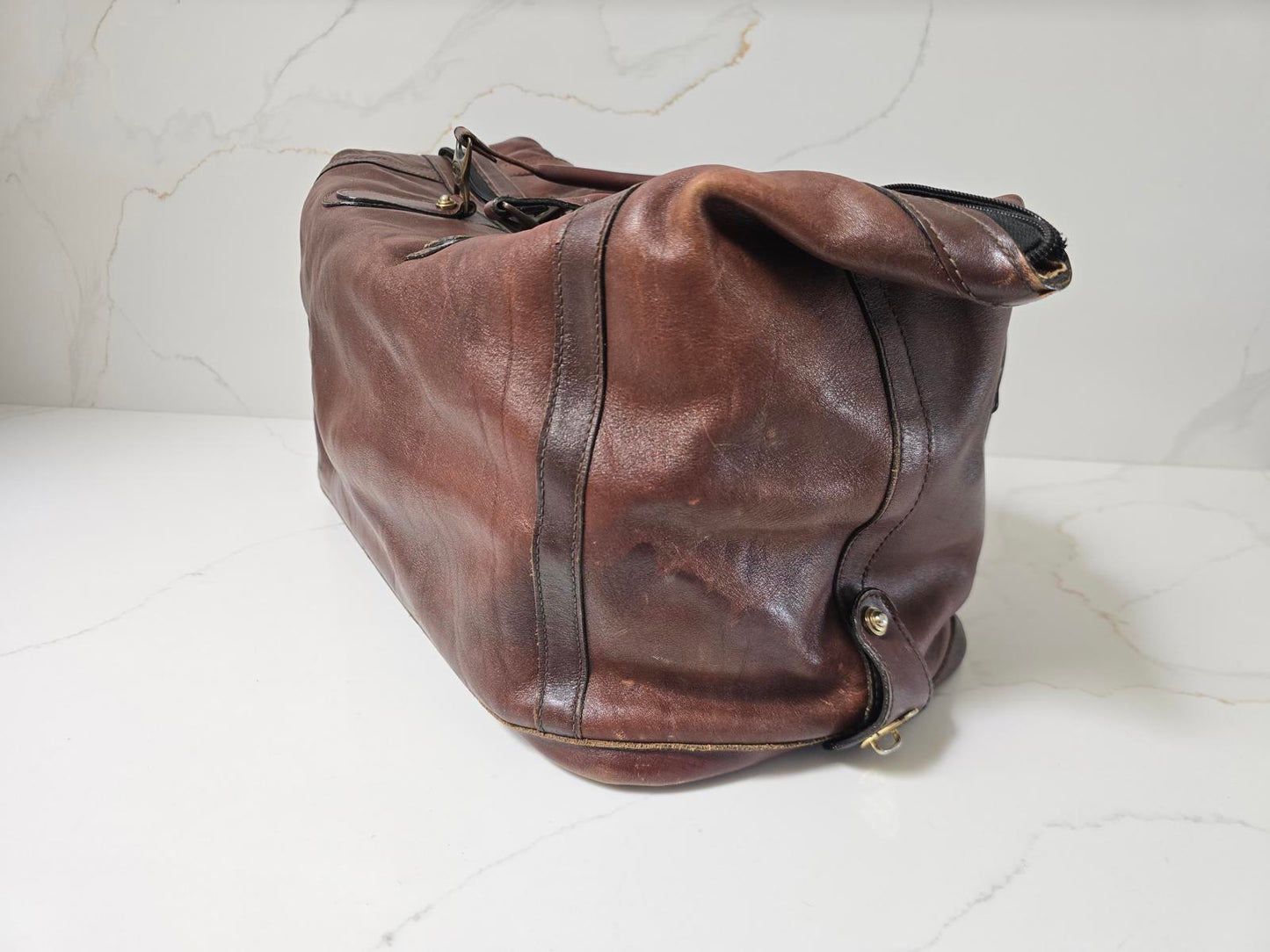 Vintage Bric's Leather Duffle Bag