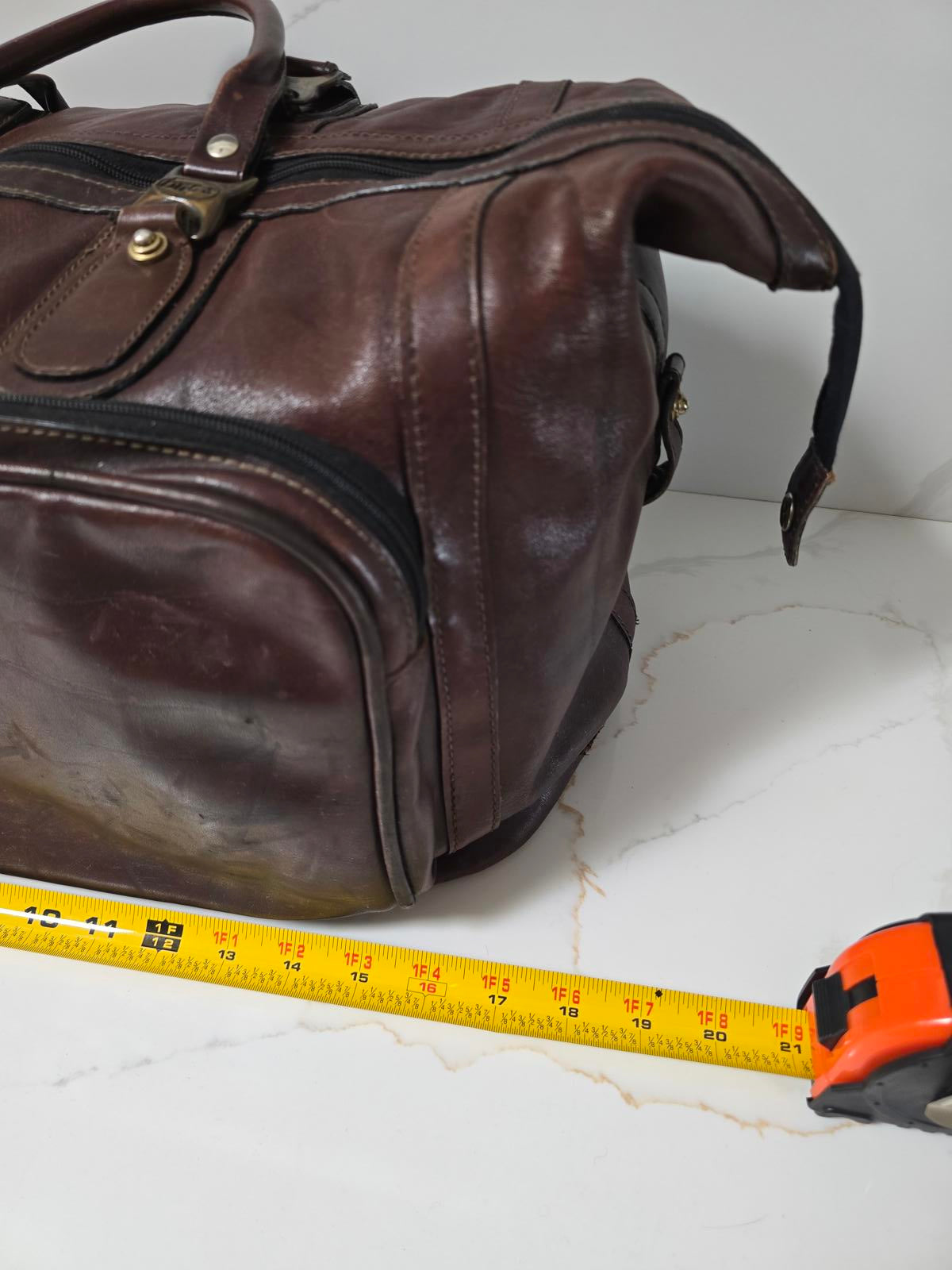 Vintage Bric's Leather Duffle Bag