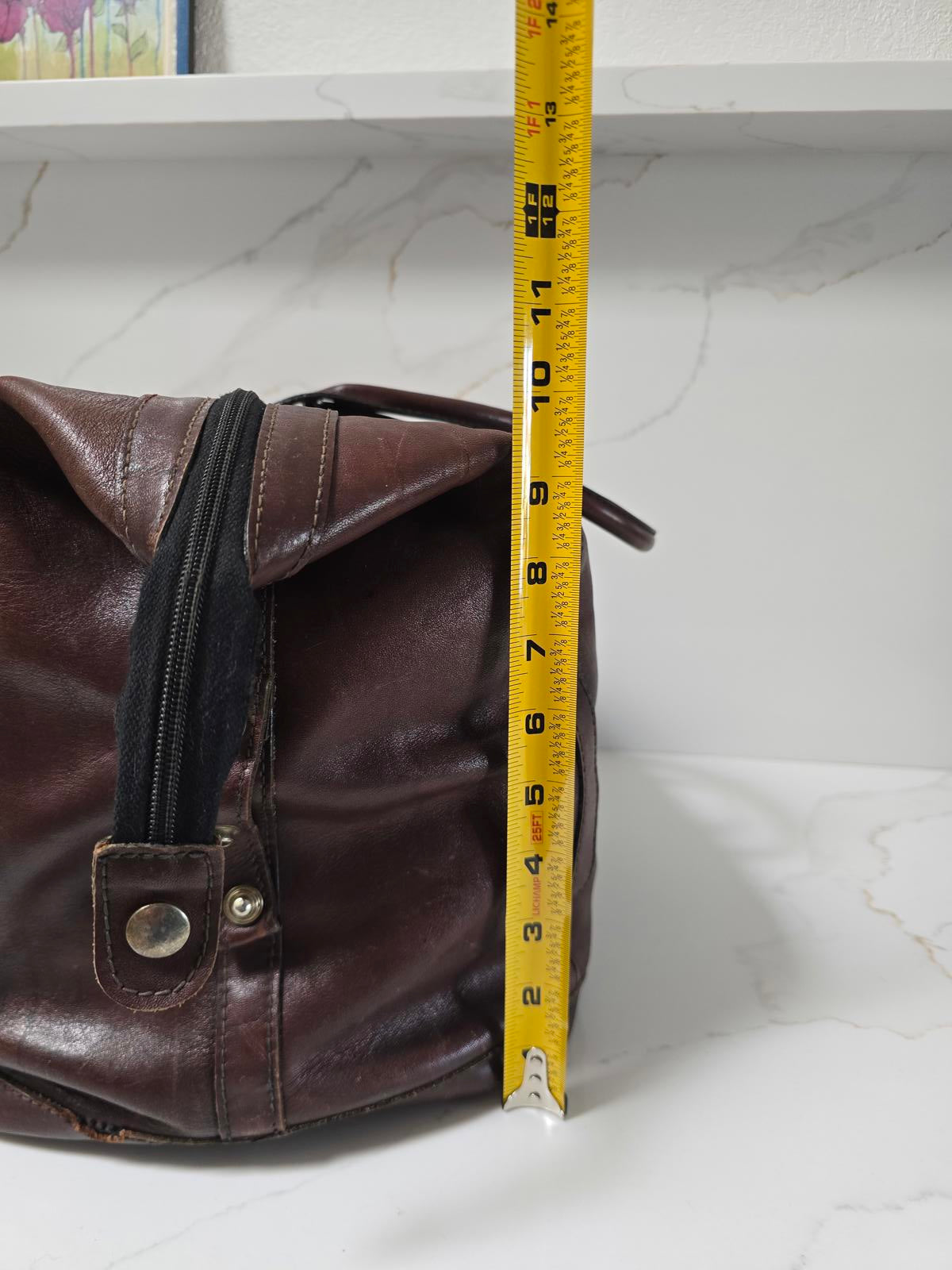Vintage Bric's Leather Duffle Bag