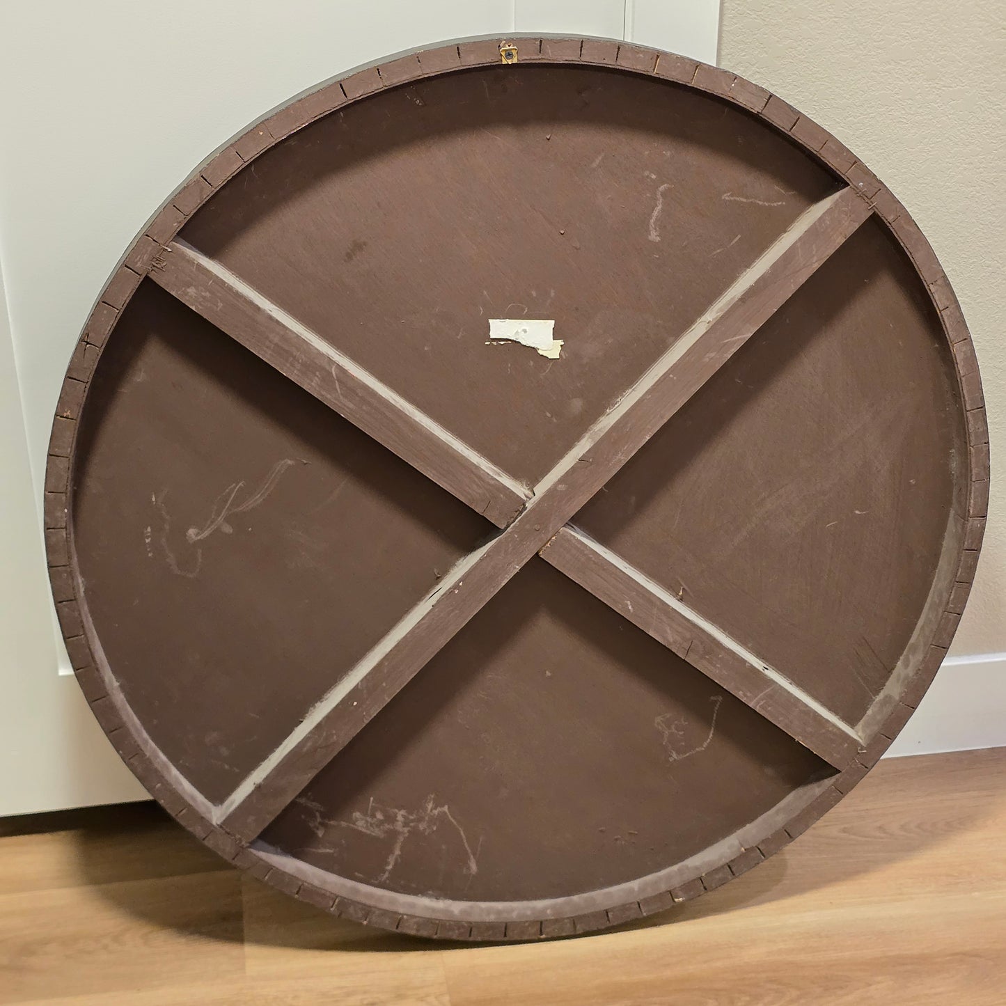 Artist Dr. Eyad Al Masri, Painting Over Carved Wood, Untitled