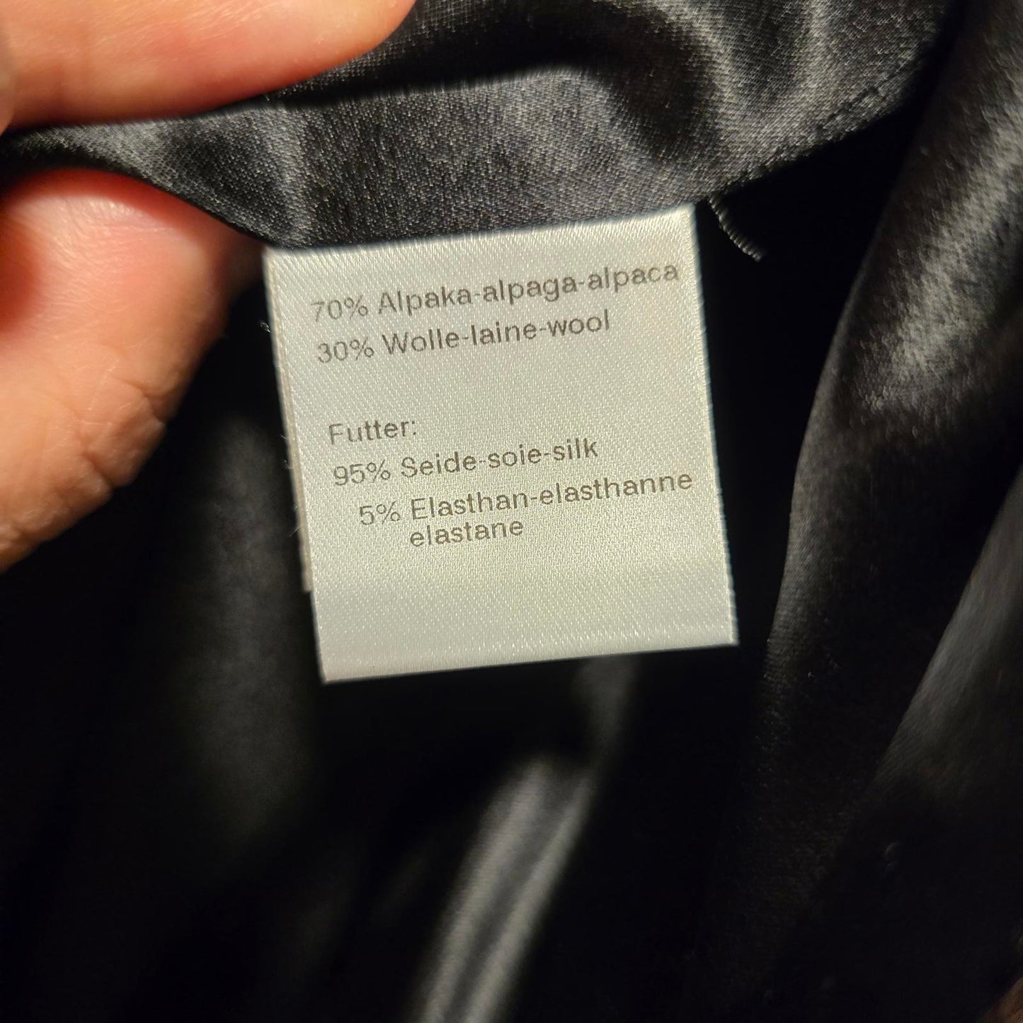 Akris Women's Fitted Brown Alpaca/Wool Blend Jacket - size 16